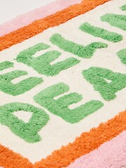 Oliver Bonas Pink Feeling Peachy Rectangular Bathmat - Image 4 of 4