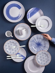 Tramontina White and Blue Soho 12 Piece Dinner Set - Image 3 of 3