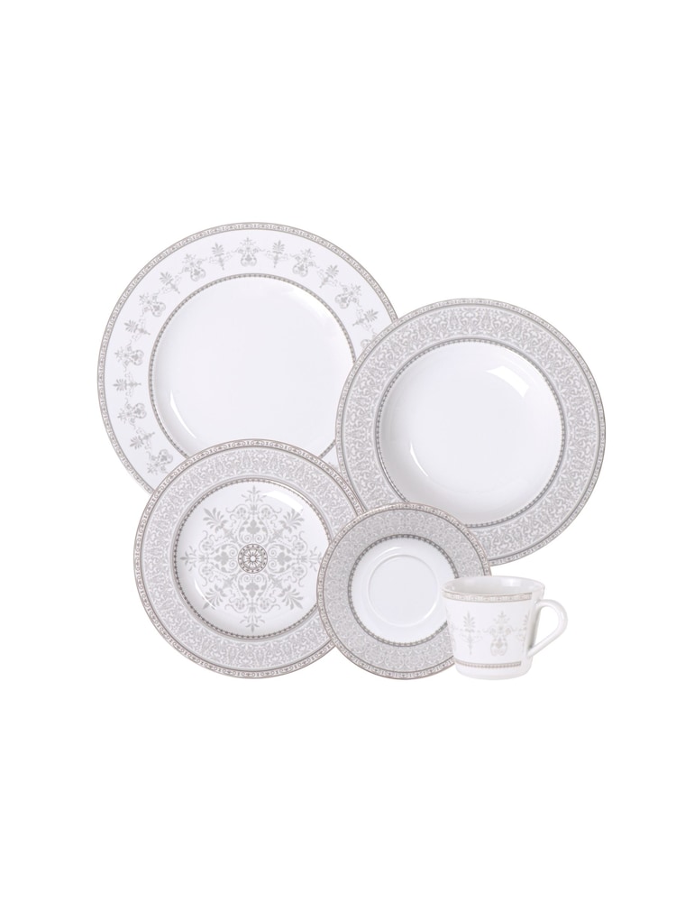 Tramontina White and Grey Gabrielle 20 Piece Dinner Set - Image 2 of 5