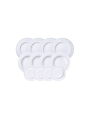 Tramontina White and Green Monocroma 12 Piece Dinner Set - Image 3 of 5