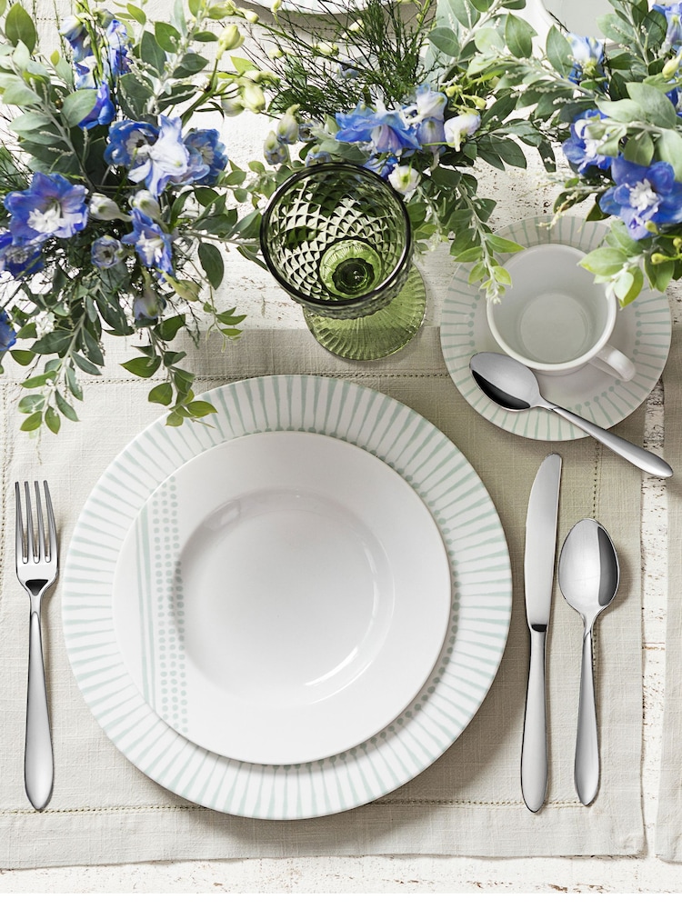 Tramontina White and Green Monocroma 12 Piece Dinner Set - Image 5 of 5