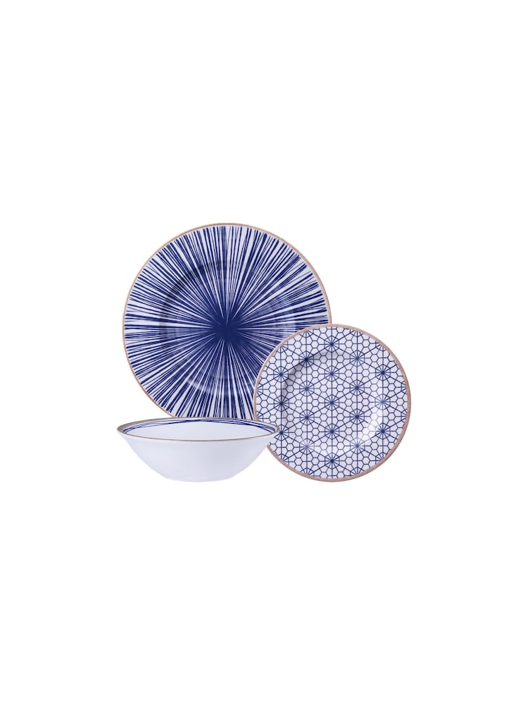 Tramontina Blue and White Abstratta 12 Piece Dinner Set - Image 2 of 3