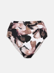 Mint Velvet White Floral Print Italian Fabric High Waisted Tummy Control Bikini Briefs - Image 5 of 5