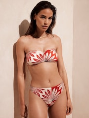 Mint Velvet Red Geo Italian Fabric High Leg Bikini Briefs - Image 2 of 6