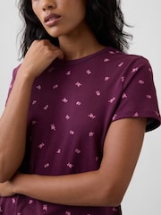 Gap Burgundy Red Favourite Crew Neck T-Shirt - Image 4 of 5