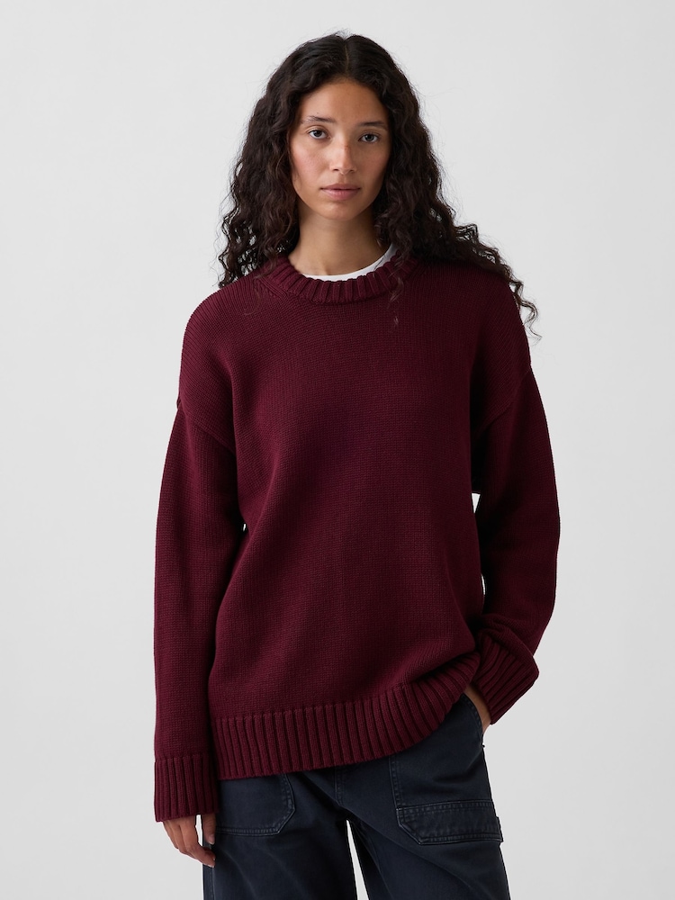 Gap Burgundy Red Oversized Jumper - Image 1 of 4 Gap Burgundy Red Oversized Jumper - Image 1 of 4