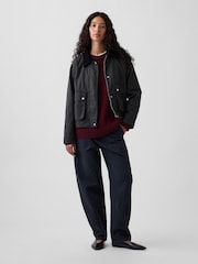 Gap Burgundy Red Oversized Jumper - Image 3 of 4