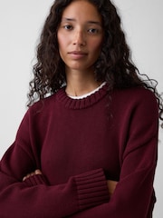 Gap Burgundy Red Oversized Jumper - Image 4 of 4