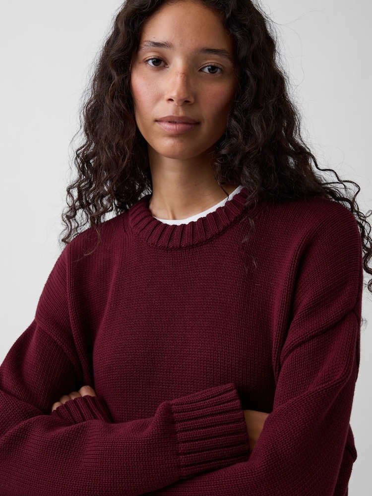 Gap Burgundy Red Oversized Jumper - Image 4 of 4 Gap Burgundy Red Oversized Jumper - Image 4 of 4