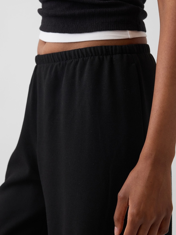 Gap Black Brushed Twill Easy Wide-Leg Trousers - Image 5 of 5