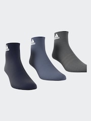 adidas Blue Sportswear Ankle 100% Cotton Socks 3 Pack - Image 2 of 9