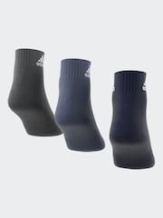 adidas Blue Sportswear Ankle 100% Cotton Socks 3 Pack - Image 3 of 9