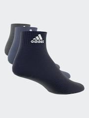 adidas Blue Sportswear Ankle 100% Cotton Socks 3 Pack - Image 4 of 9