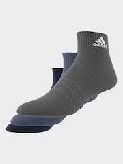 adidas Blue Sportswear Ankle 100% Cotton Socks 3 Pack - Image 5 of 9