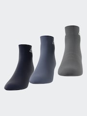 adidas Blue Sportswear Ankle 100% Cotton Socks 3 Pack - Image 6 of 9