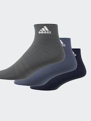 adidas Blue Sportswear Ankle 100% Cotton Socks 3 Pack - Image 9 of 9
