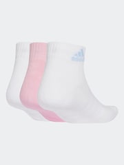 adidas White Sportswear Ankle 100% Cotton Socks 3 Pack - Image 2 of 4