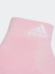 adidas White Sportswear Ankle 100% Cotton Socks 3 Pack - Image 3 of 4