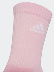 adidas White Sportswear Crew 100% Cotton Socks 3 Pack - Image 4 of 4
