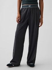 Gap Grey Fit Pleated Easy Logo Trousers - Image 1 of 6