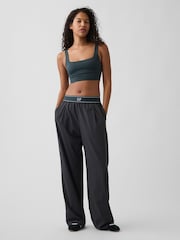 Gap Grey Fit Pleated Easy Logo Trousers - Image 5 of 6