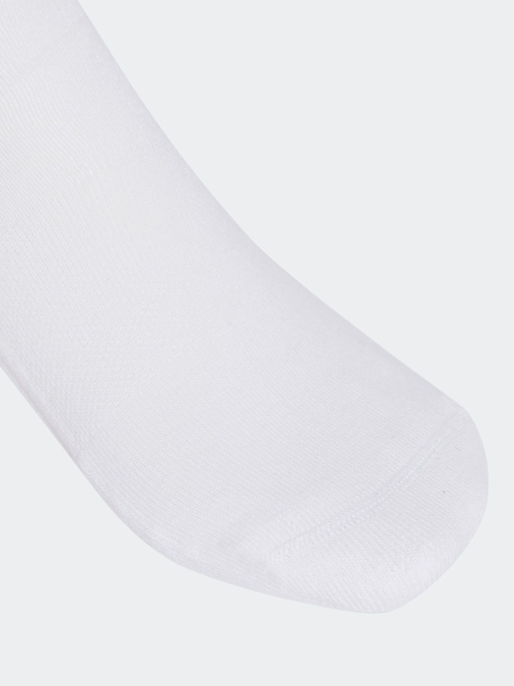 adidas White Sportswear Crew 100% Cotton Socks 3 Pack - Image 3 of 4