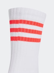 adidas White Sportswear Crew 100% Cotton Socks 3 Pack - Image 4 of 4