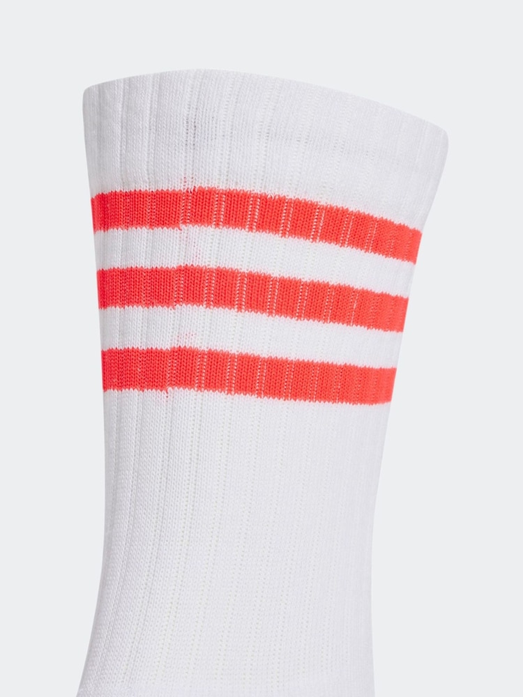adidas White Sportswear Crew 100% Cotton Socks 3 Pack - Image 4 of 4