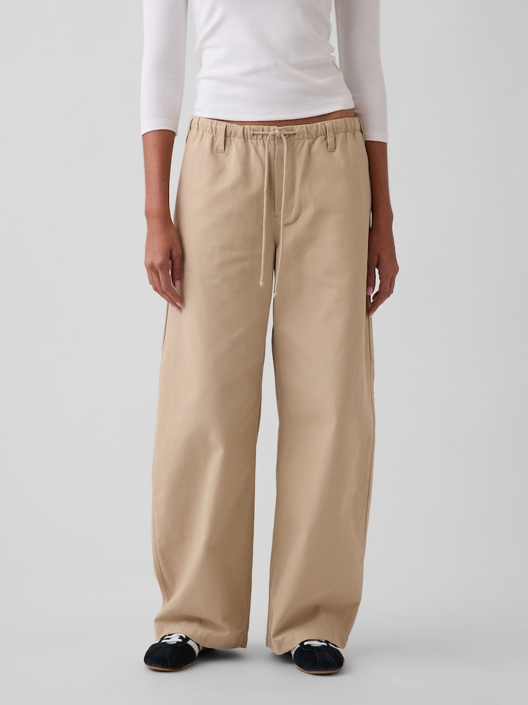 Gap Beige Easy Barrel Cargo Trousers - Image 1 of 5