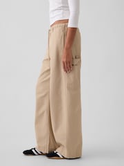 Gap Beige Easy Barrel Cargo Trousers - Image 3 of 5
