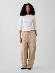 Gap Beige Easy Barrel Cargo Trousers - Image 4 of 5