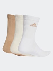 adidas White Sportswear Crew 100% Cotton Socks 3 Pack - Image 2 of 4