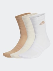 adidas White Sportswear Crew 100% Cotton Socks 3 Pack - Image 4 of 4