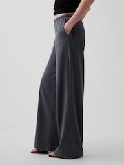 Gap Grey Brushed Twill Easy Wide-Leg Trousers - Image 3 of 5