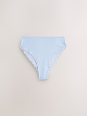 Blue Ditsy High Rise High Leg Lace Knickers 4 Pack - Image 3 of 10