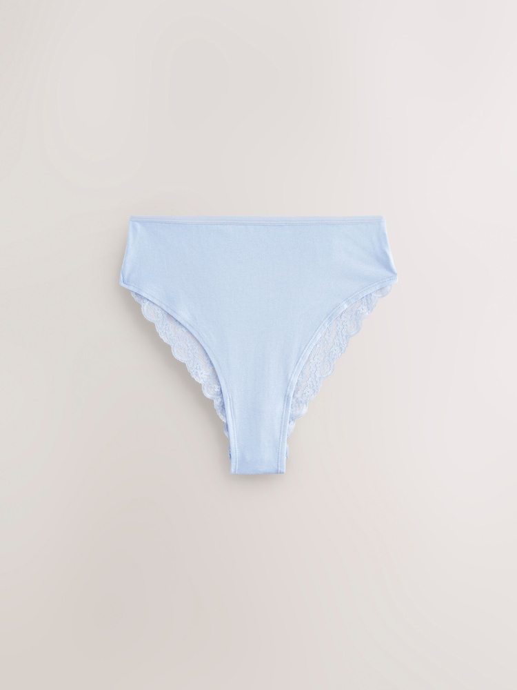 Ditsy bleu - Lot de 4 slips en dentelle - Image 3 of 10