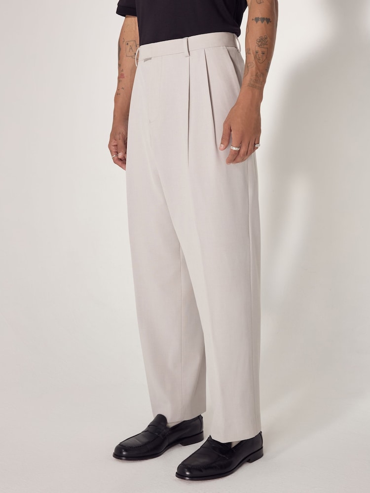 Stone Edit Relaxed Smart Trousers - Image 1 of 6