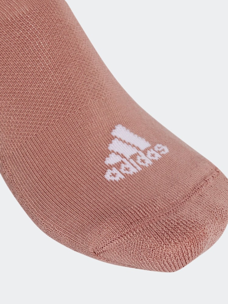 adidas White 3-Stripes Cushioned Sportswear Mid Cut Socks 3 Pairs - Image 4 of 4