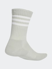 adidas White 3 Stripe Crew Socks 3 Pack - Image 2 of 4