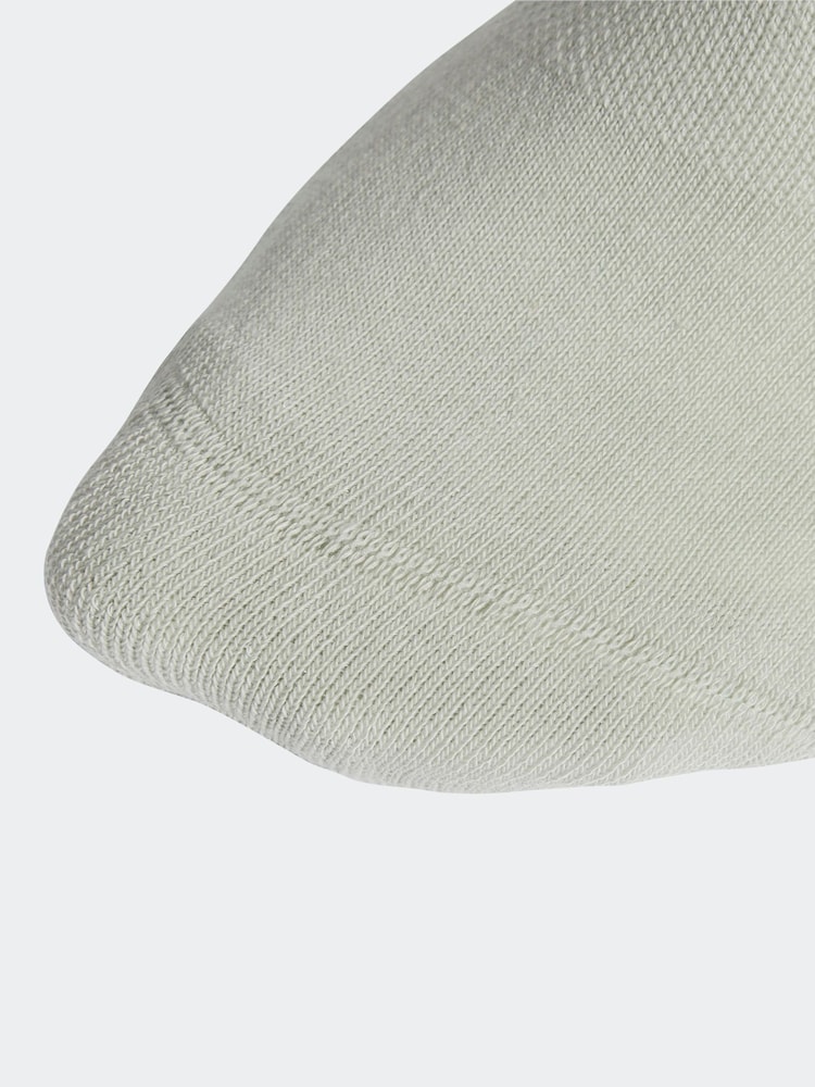 adidas White 3 Stripe Crew Socks 3 Pack - Image 4 of 4