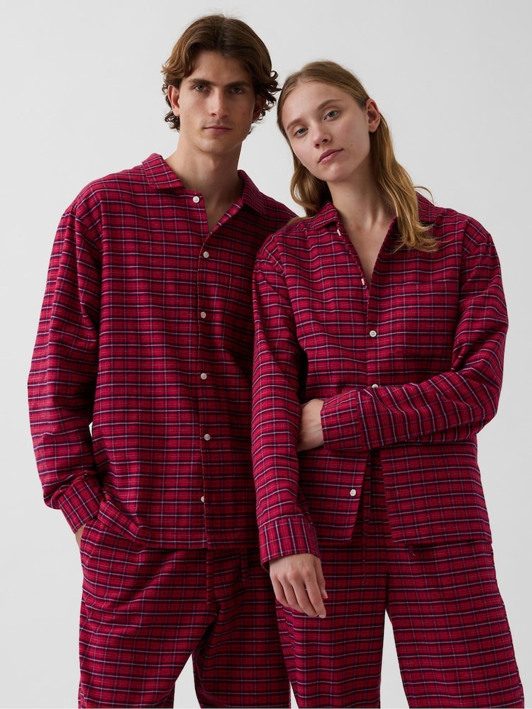 Karos, Rot/Schwarz - Gap Softest Flannel Pyjamas Top - Bild 1 von 6