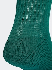 adidas Green Linear Crew Cushioned Socks 3 Pack - Image 4 of 4