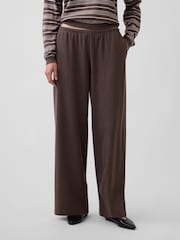 Gap Brown Brushed Twill Easy Wide-Leg Trousers - Image 1 of 5