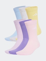 Morado - adidas New Logo Crew Socks 6 Pack - Imagen 1 de 4