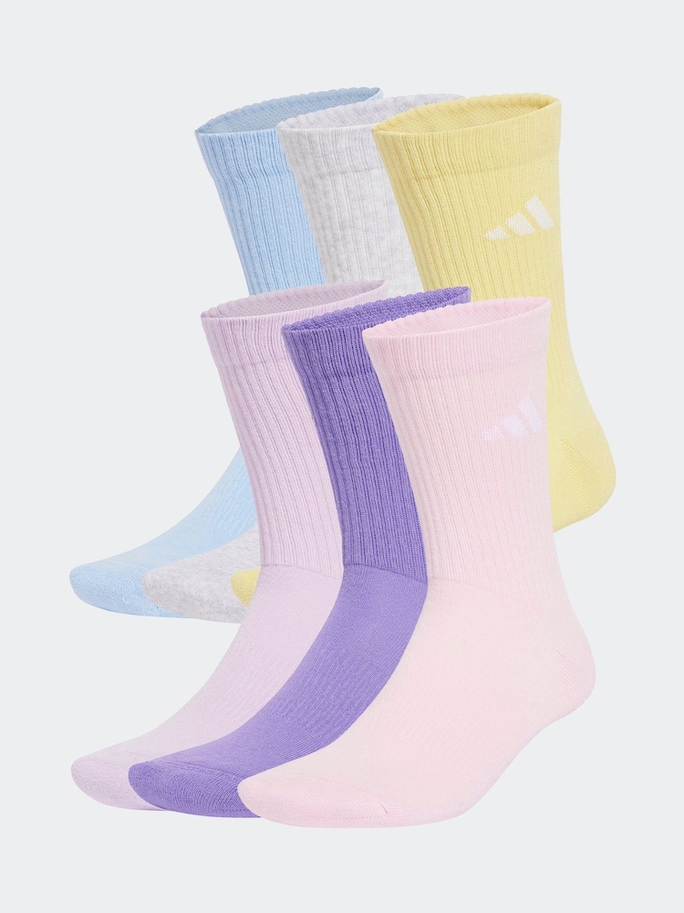 أرجواني - adidas Logo Crew Socks 6 Pack - صورة 1 من 4 أرجواني - adidas Logo Crew Socks 6 Pack - صورة 1 من 4