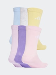 Morado - adidas New Logo Crew Socks 6 Pack - Imagen 2 de 4