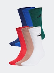 Azul - adidas New Logo Crew Socks 6 Pack - Imagen 1 de 4