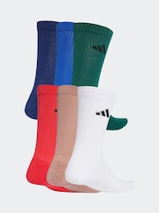 Azul - adidas New Logo Crew Socks 6 Pack - Imagen 2 de 4