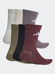 Verde - adidas New Logo Crew Socks 6 Pack - Imagen 2 de 4