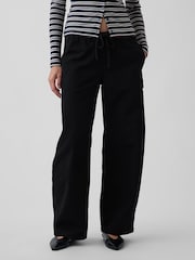 Gap Black Easy Barrel Cargo Trousers - Image 1 of 5